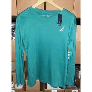 Nautica Long Sleeve Tee Green Youth Boy‎ Size XL New With Tag NSFFB24F-301 NWT